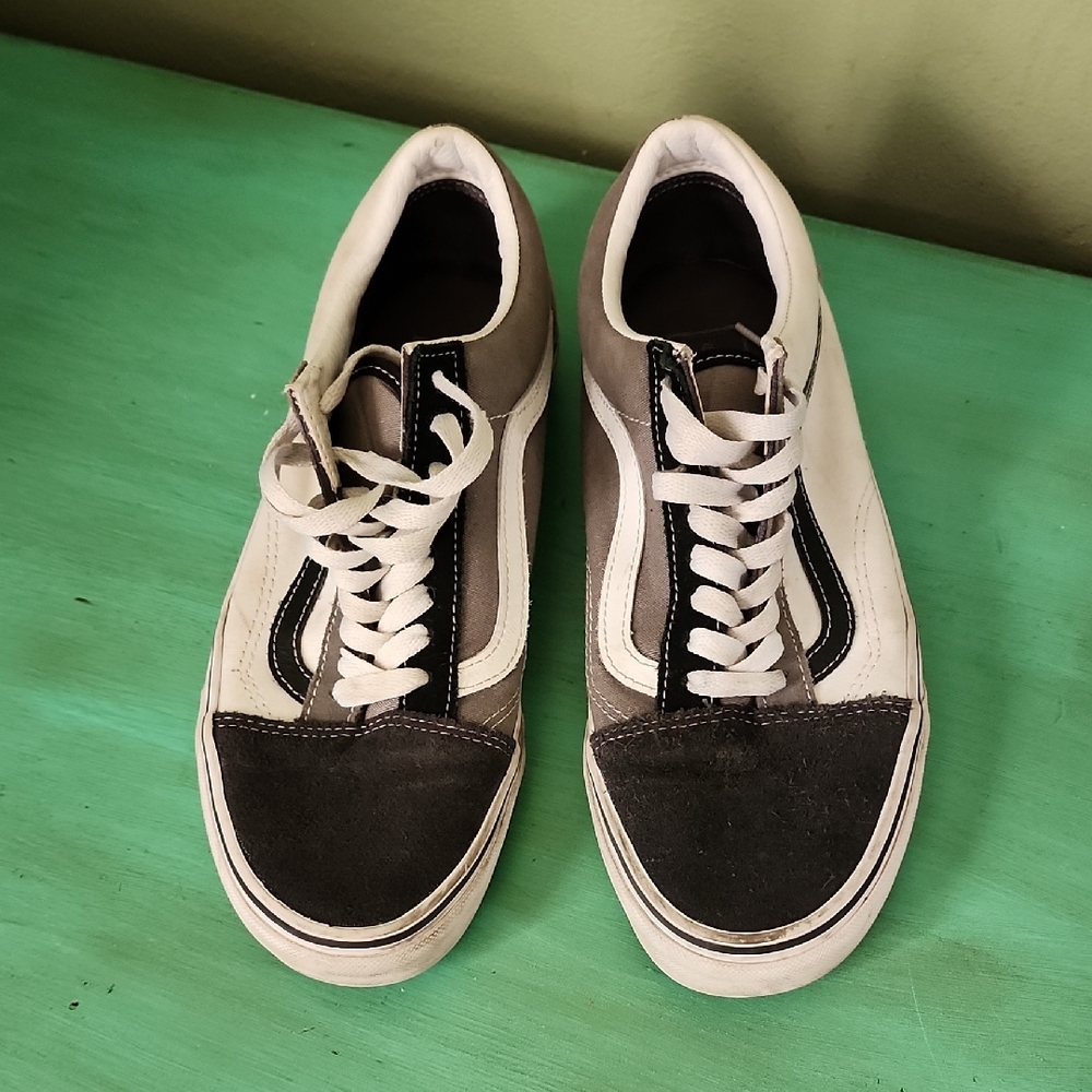 Gray & White Vans